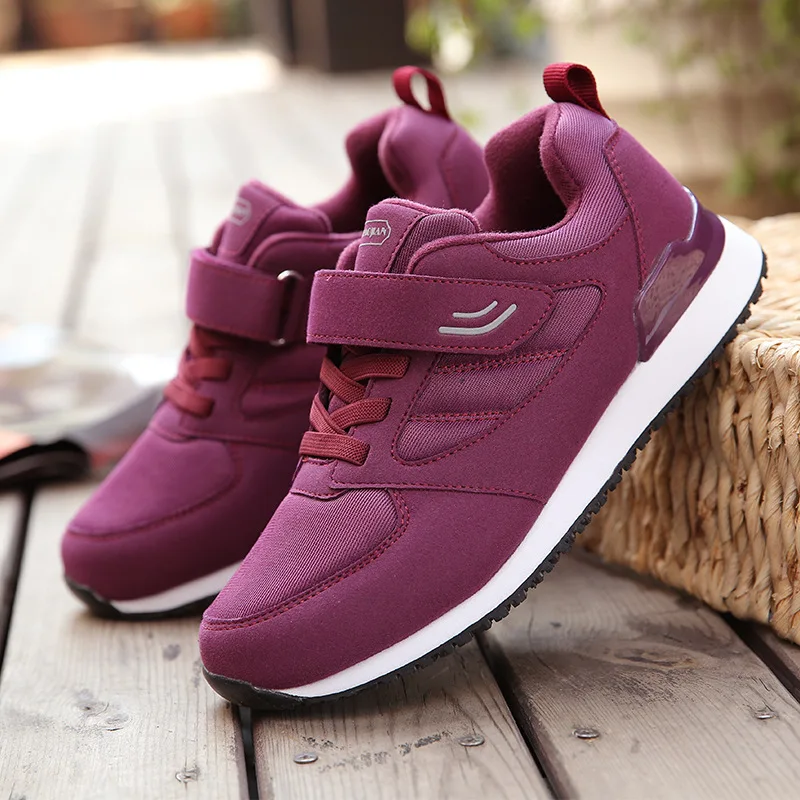 

JINBEILE authentic old-age walking shoes soft bottom comfortable non-slip shock absorber light men and women aged shoes