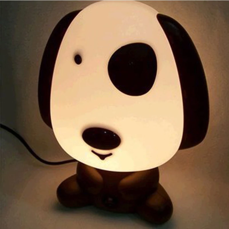 

JLAPRIRA Doggy Night Light Baby Desk Table Lamp For Kids Funny Birthday Gift Animal Shape Bedroom Lighting