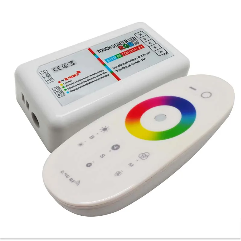 Светодиодный контроллер RGBW RGB с сенсорным экраном 2 4G DC12 24V 18A пульт дистанционного