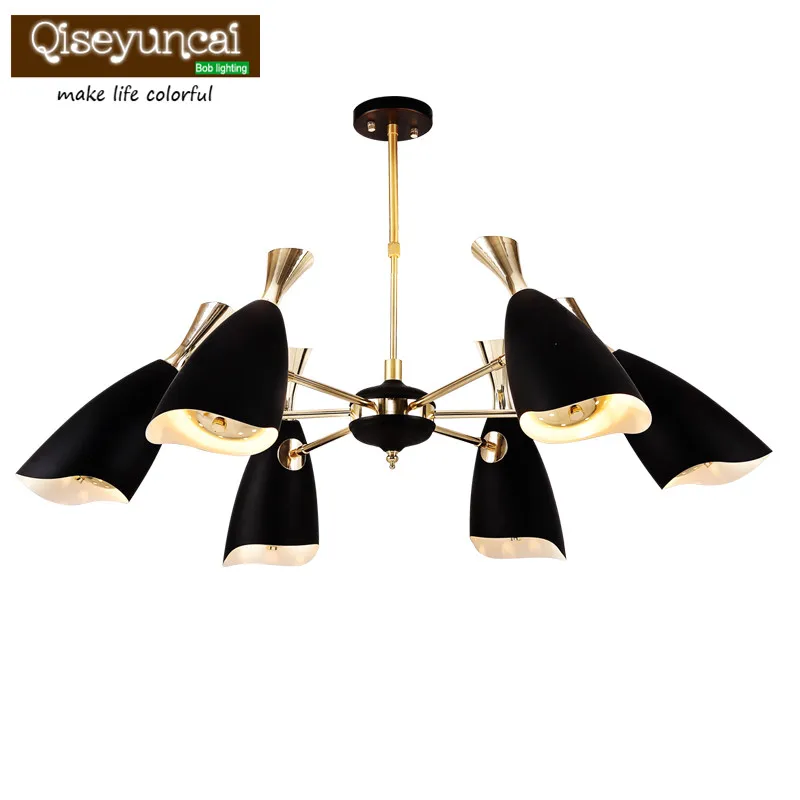 

Modern minimalist loft creative personality bedroom living room chandelier designer lamp Iron Chandelier Lamp Restaurant