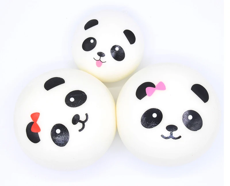 Милый мультфильм лицо мягкими замедлить рост Panda булочки мешок панда ключ мобильный Подвески с ремешками для телефона мягкими игрушками Лидер продаж 3 Размеры