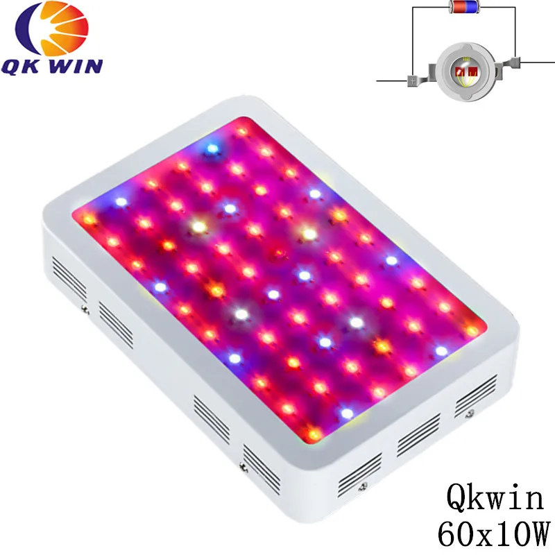 

Qkwin 600W Double chip LED Grow Light 60x10W Full Spectrum Hydroponic Planting shipping
