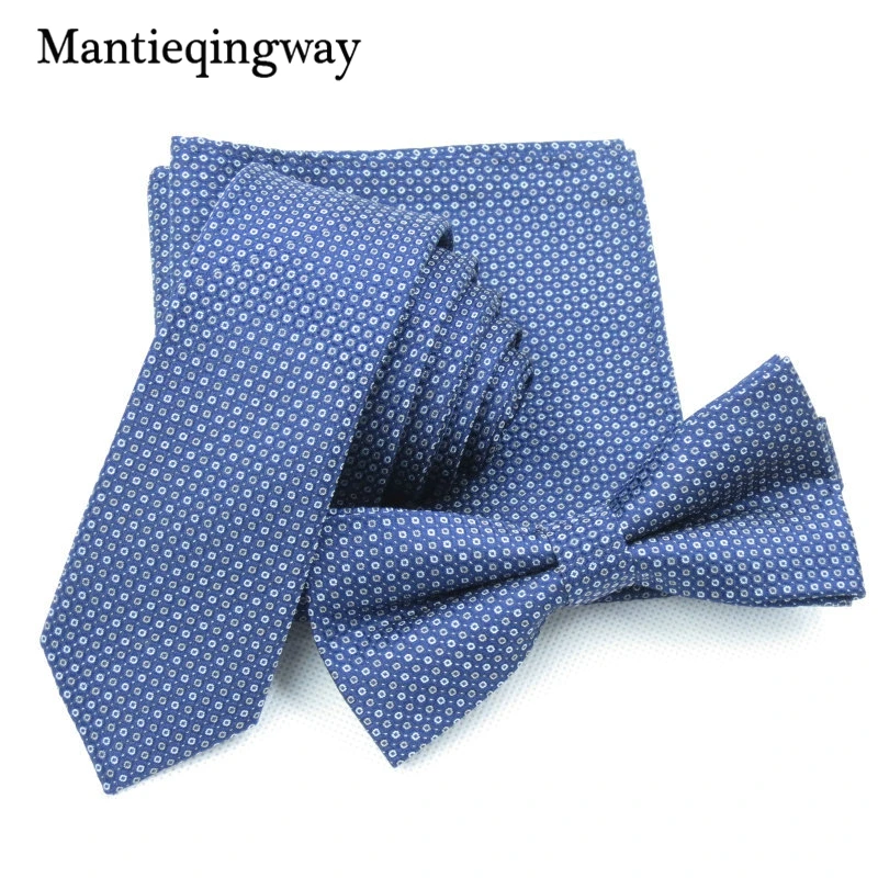 Mantieqingway бренд клетчатый галстук набор для мужчин бизнес 5 см галстук полиэстер 23 см карман квадратный 5,5 см галстук бабочка набор мужской костюм Gravatas