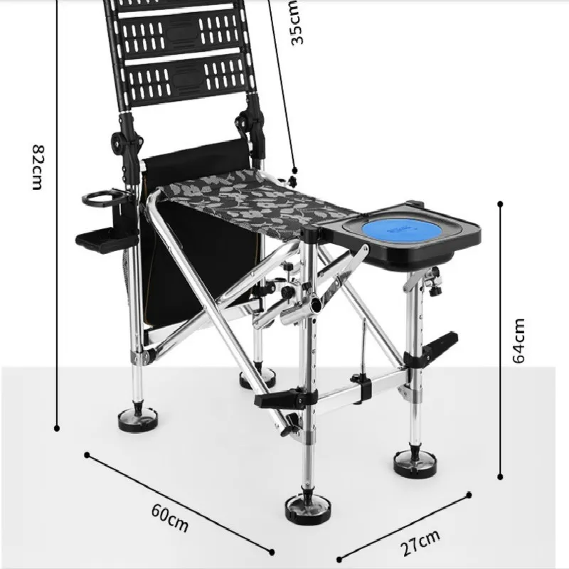 Стул для рыбы из алюминиевого сплава, стул для кемпинга, Многофункциональный складной стул для рыбалки