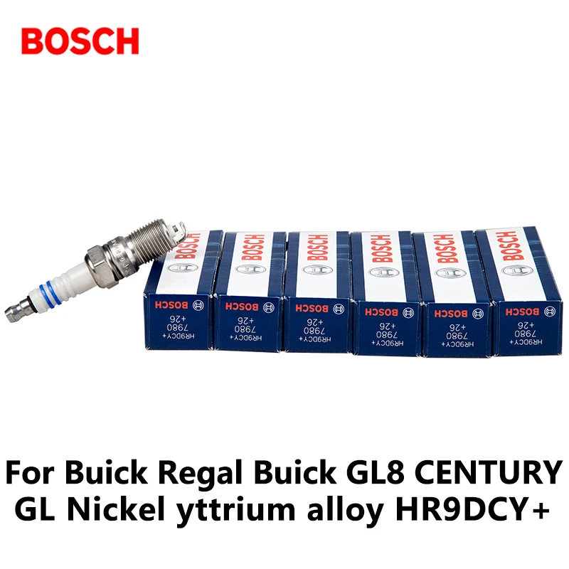 6pieces/set Bosch Car Spark Plug For Buick Regal Buick GL8 Century GL Nickel yttrium alloy
