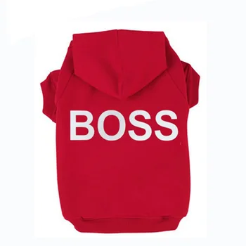 

BOSS Printed Pet Puppy Dog Clothes Hoodies Jumpers Tracksuits for Chihuahua Teacup Care and Large Dogs 7 Sizes