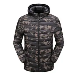 Мужская Теплая стеганая куртка с капюшоном модная повседневная брендовая пуховая парка мужские толстовки плюс размер M-4XL зимняя куртка