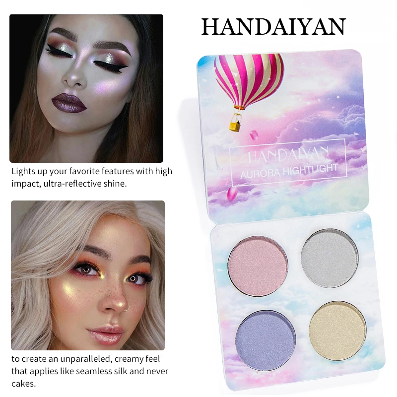 Светящийся Хайлайтер для лица Палитра iluminador maquillaje мерцающий контур тела макияж