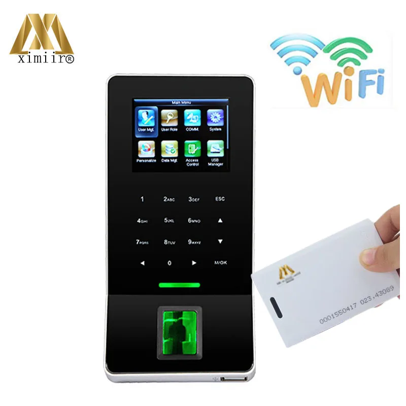 Wi-fi-отпечаток пальца время терминал посещаемости F22 сенсорные клавиши двери Система контроля доступа сотрудника, время, часы дополнительно