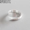 Hot Seller RYOUCUTE Real Pure Silver Color Jewelry Korean Scrub Geometric Rings for Women Wedding 32959111374