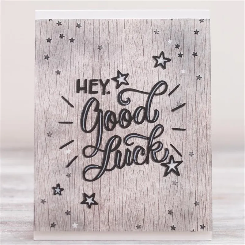 

Letter Words Sayings Good Luck Metal Cutting for Scrapbooking New 2019 Craft Dies Cut Card Making Stencil Embossing Decoration