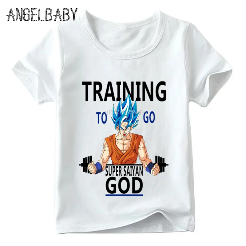 

Children Anime Dragon Ball Training To Go Super Saiyan Print T shirt Summer Boys and Girls Tops Kids Casual T-shirt,ooo5099