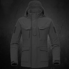 Утолщенная водонепроницаемая ветрозащитная тактическая ветровка M65, куртка для скалолазания на открытом воздухе, тренировочная Акула, мягкая оболочка, теплое Штурмовое пальто