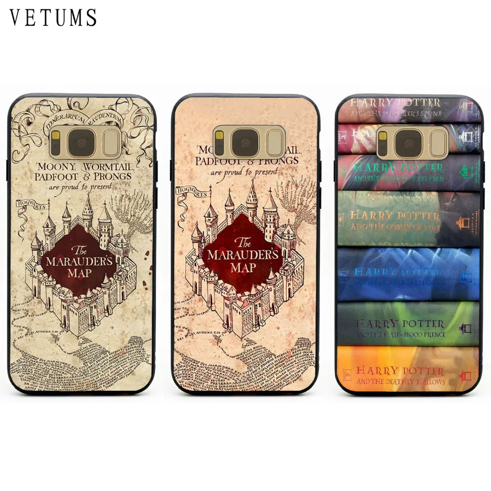 

VETUMS Harry Potter Quote Marauder's Map Books PC TPU Hybrid Phone Case Cover For Samsung Galaxy S6 S7 edge S8 S9 Plus Note 8