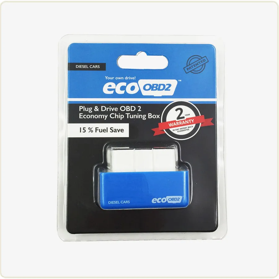New EcoOBD2 Diesel Cars Economy Chip Tuning Box Plug and Drive 15 Fuel Save