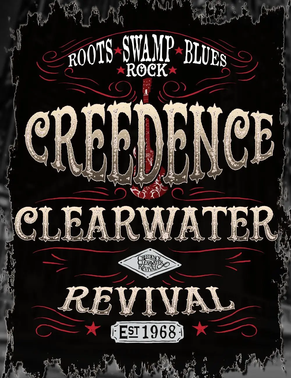 Новинка черная футболка Creedence Clearwater корпус Ccr Tee Fortunate Son Swamp Rock 2019 новая летняя