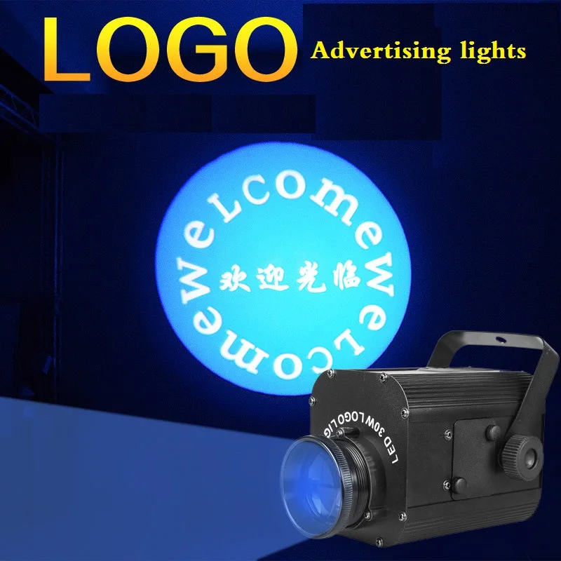 

Advertising lamp led spotlights high-definition pattern text rotation away
