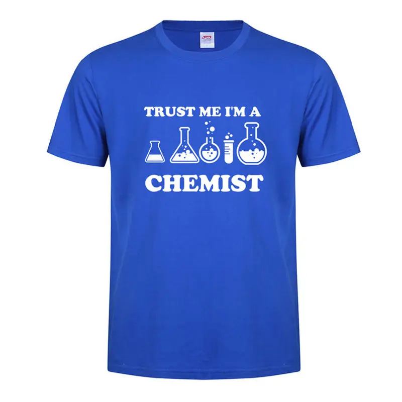 Мужская футболка Trust Me I am a chemist cool chemical с коротким рукавом хлопковая Футболка