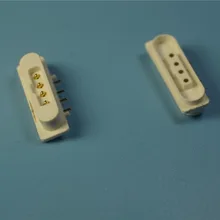 1 пара пружинный магнит Pogo Pin 4 контакта 2,5 мм 2,75 мм Шаг под прямым углом через отверстия припой мужской женский зонд контакт