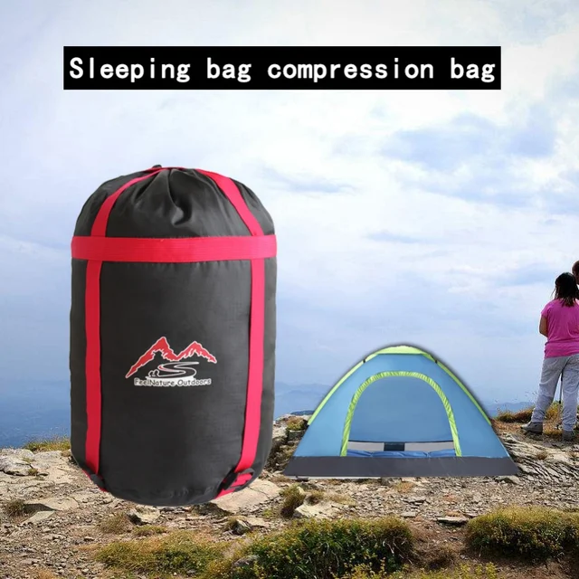US $4.17 Sleeping Bag Outdoor Camp Storage Pack Carry Bag Oxford Cloth Compression Stuff Sack Waterproof Sle