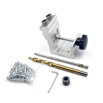 

3 in 1 Puncher Wood Dowel Hole Jig Drill Bit Kit Woodworking Hole Punch Locator