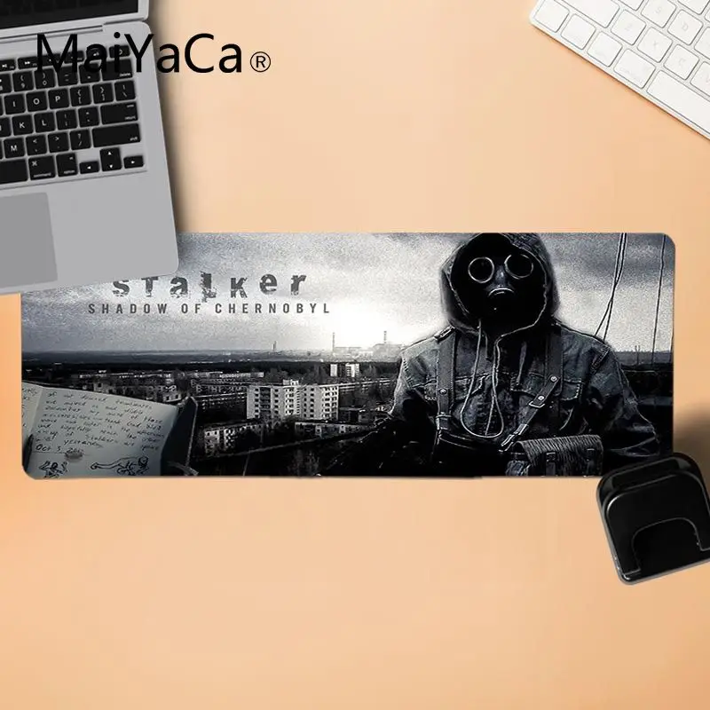 MaiYaCa простой дизайн stalker mask Anti-Slip Прочный силиконовый Computermats большой Lockedge коврик для мыши PC компьютерный коврик