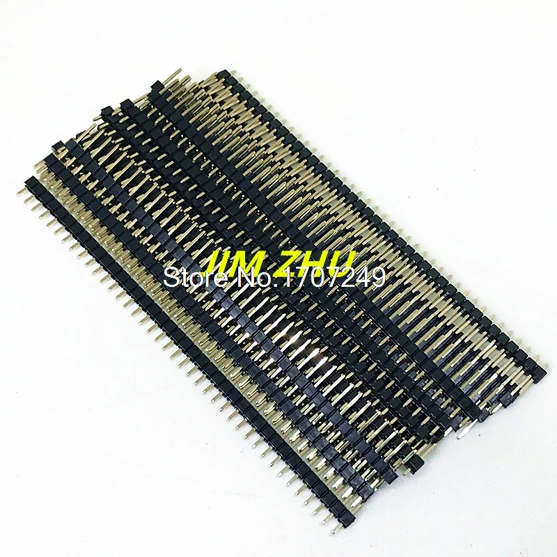 Позолоченный медный рядовой штифт ROHS 1*40P 2 54 мм Однорядный прямой штыревой разъем