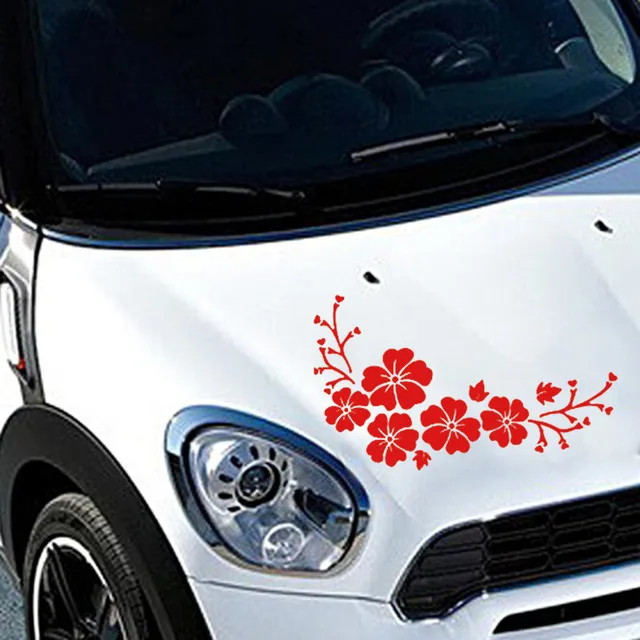Car Decal Delicate Flying Flower Auto Pattern Truck Hood Side Sticker