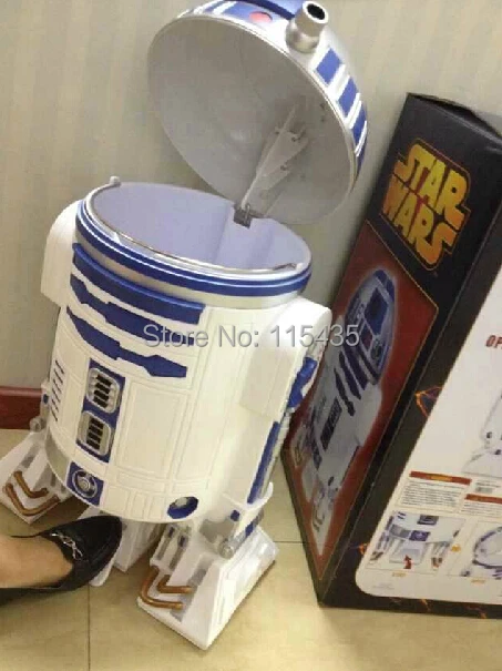 Supper Cool Star Wars Trash Can Highly Detailed Vinyl Model Of R2 D2 Stands About 24 Inches Tall Awesome Foot Pedal Robot Can Robot Control Vinyl Rosesvinyl Organizer Aliexpress
