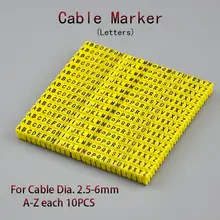 260 шт. Кабель маркер для 2,5 sqmm желтая буква от A до Z каждый 10 шт. различать провода