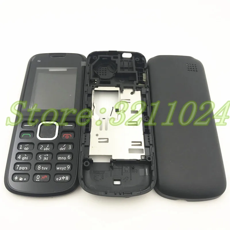Задняя крышка аккумулятора корпус для Nokia C1 передняя рамка задняя батареи +