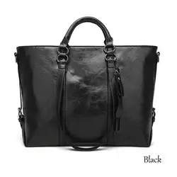 Для женщин Сумочка Мода Сумка Повседневное покупка Яркий Гладкая искусственная кожа Для женщин сумка (черный)