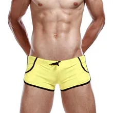 Seobean Брендовые мужские плавки с карманом, мужская спортивная одежда, купальный костюм, пропиленовые мужские шорты для плавания плавки для мужчин 1220804