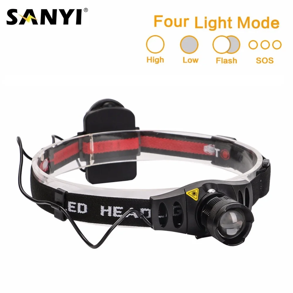 Фонарь налобный светодиодный водонепроницаемый 4 режима 1200 лм 3AAA|waterproof led headlight|mini