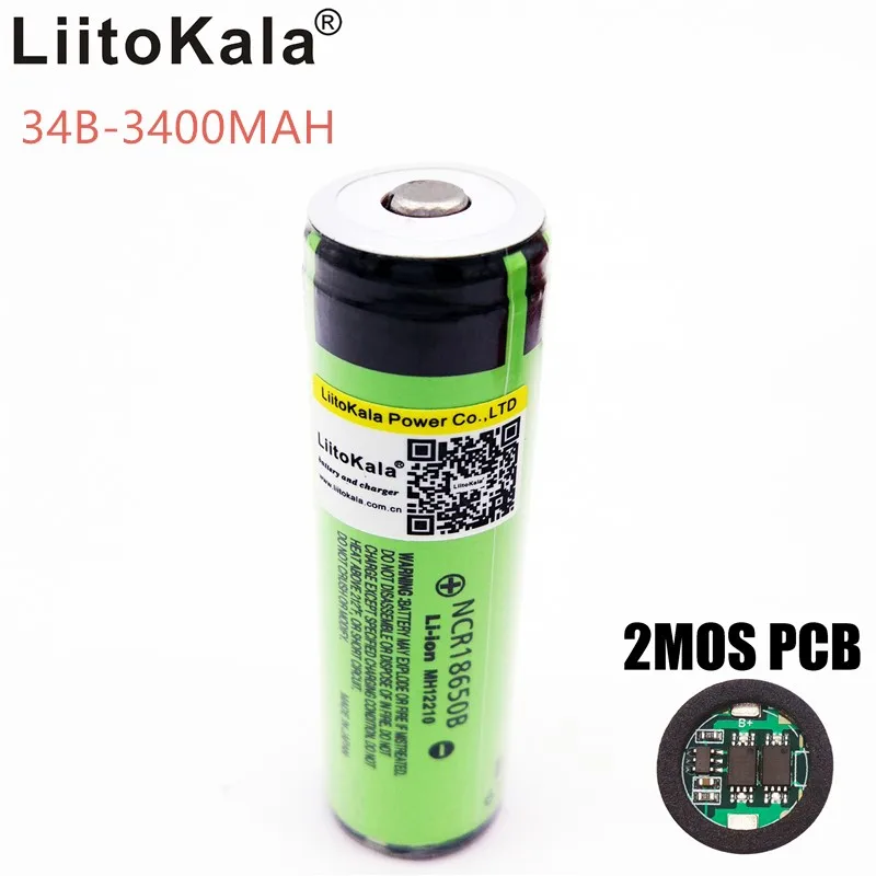 Аккумуляторная батарея Liitokala 18650B для ncr18650B 3400 мАч 3 7 В PCB бесплатная
