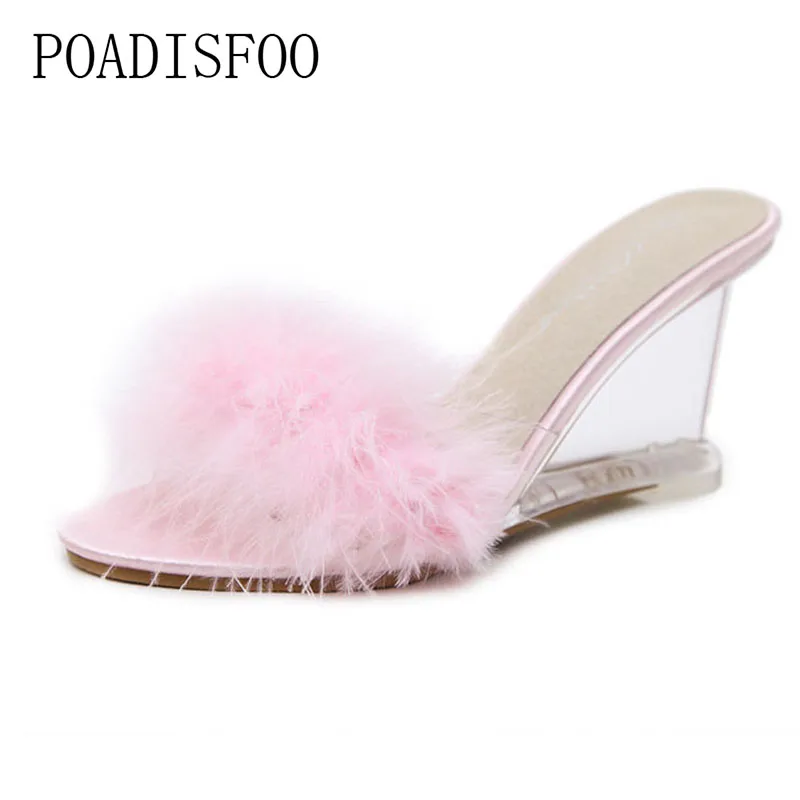 

2018 new high heeled shoes female summer Women Sexy Crystal Sandals Slippers elegant Sexy Sandals LFD-833-6