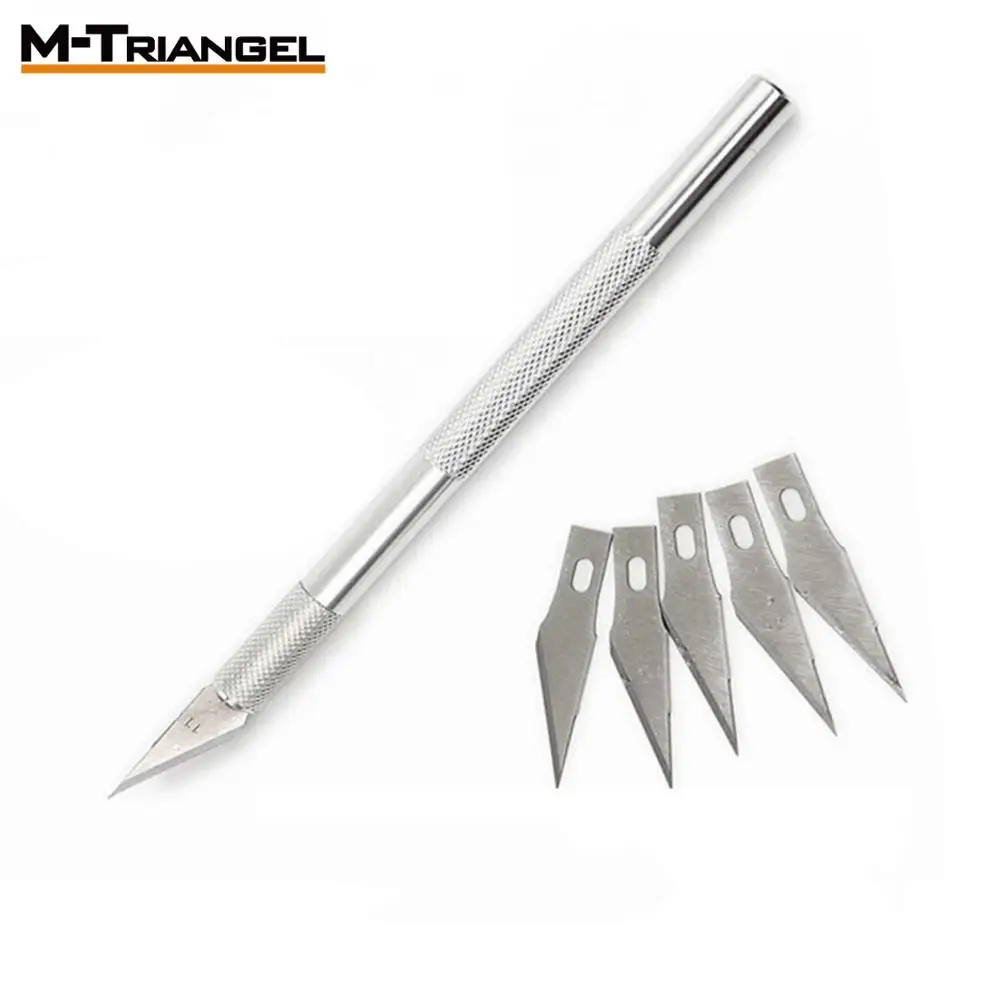 

6 Blades Craft Artwork Cutting Knife DIY Carving Knife Stencil Scoring Hobby Chiseling Model Repairing Sculpture Scalpel Knife