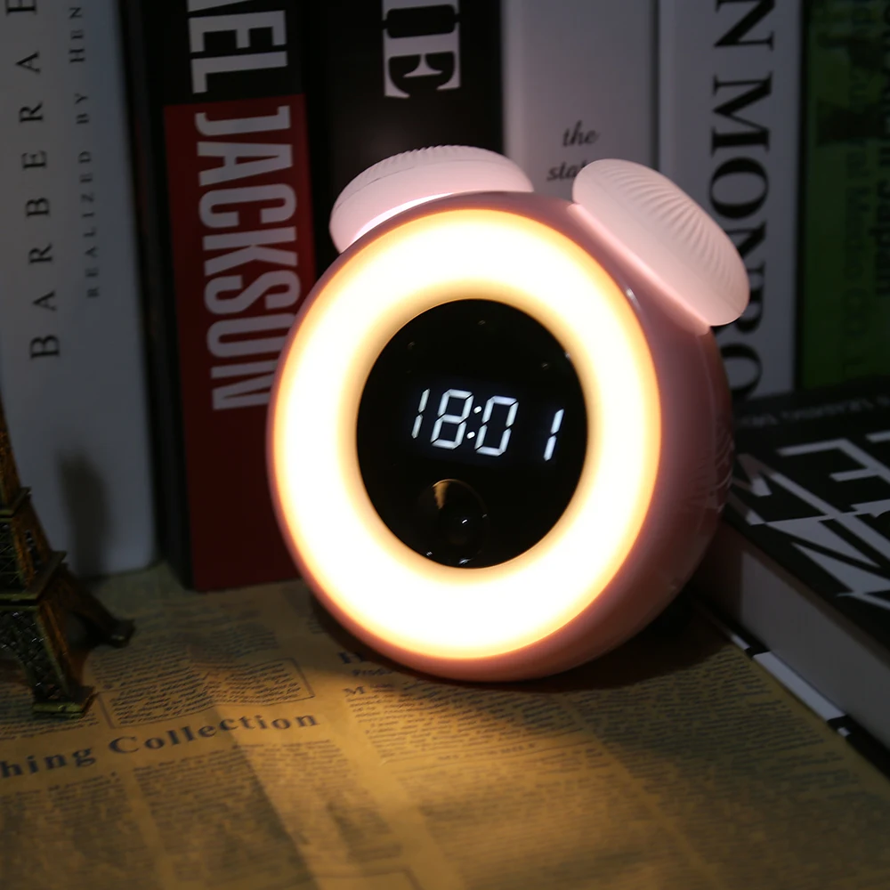

Lightme Multifunction Intelligent Sensor Mushroom Shaped LED Night Light Bedside Lamp With Digital Alarm Clock New Home Decor