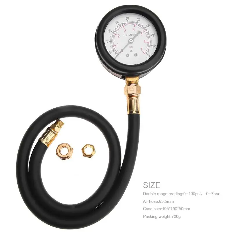 

Car Fuel Pressure Testers Auto Car Wave Box Cylinder Pressure Meter Oil Pressure Tester Gauge Diagnostic Service Set with case