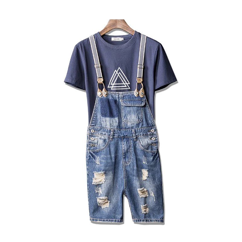S-3XL мужская одежда стилист любителей моды ретро летние отверстие одежды комбинезон плюс Размеры костюмы
