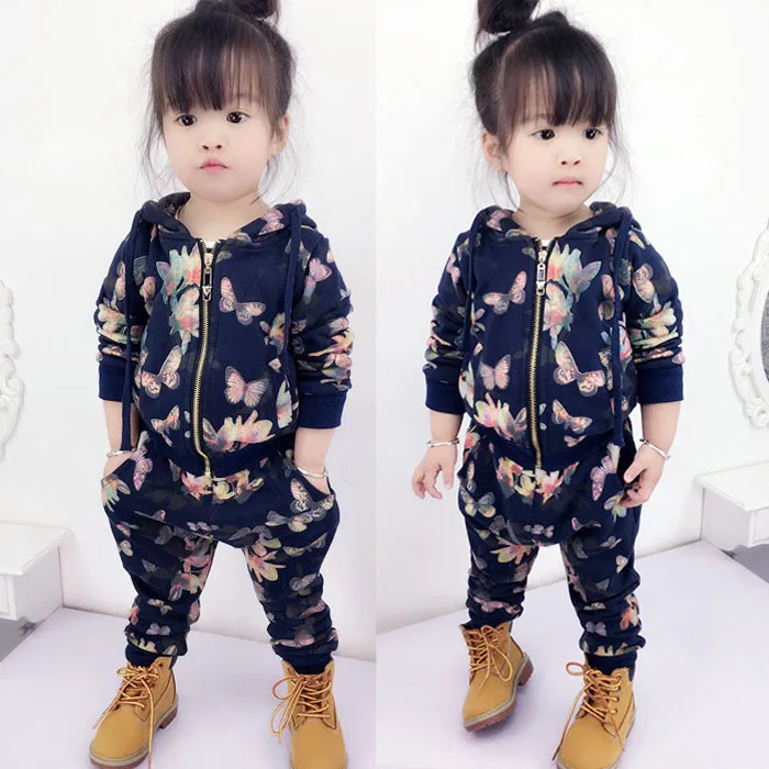

Spring Girl Girls Sports Suit Two Pieces of Children Aged 2-3-4-5 Years Old Baby Clothes 2016 Spring Tide