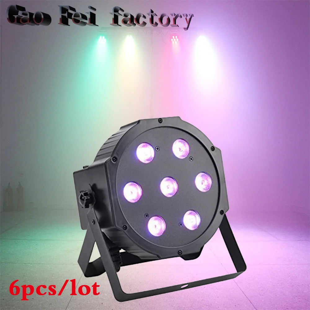 

7*12W RGBW 4in1 Waterproof Led Par Light Outdoor New Designed Mini Led Washer DMX512 Aluminum LED PAR Cans No Noise (6pcs/lot)