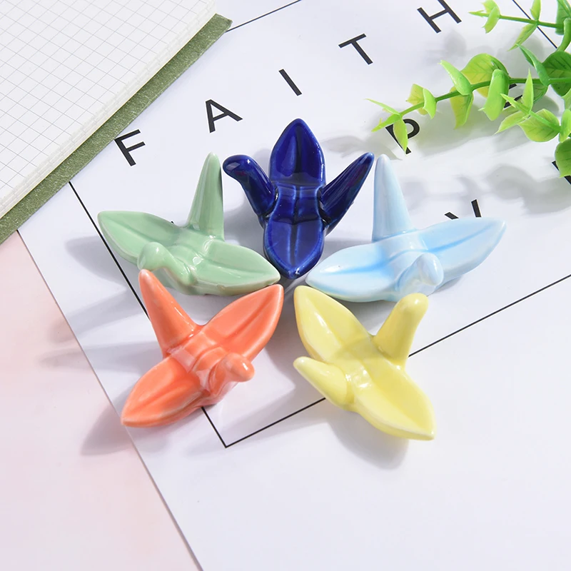 1 шт. милый оригами керамический держатель для палочек стойка Ложка Вилка отдых комбо 5 цветов декоративные