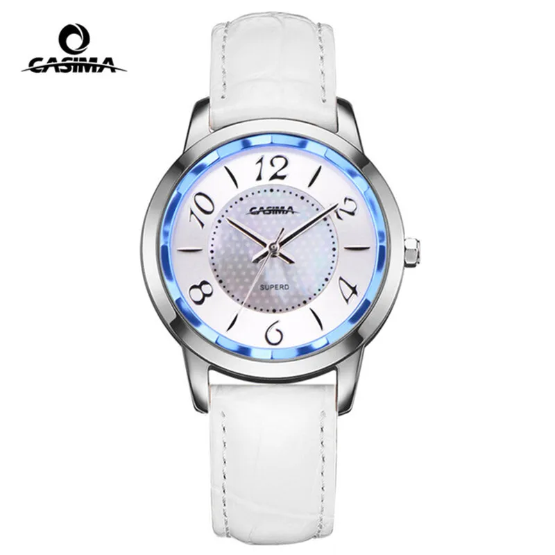 

CASIMA Women's Leather Strap Fashion Quartz Watches 50 Meters Waterproof Dress Ladies Elegant Watch Luxury Brand Clock