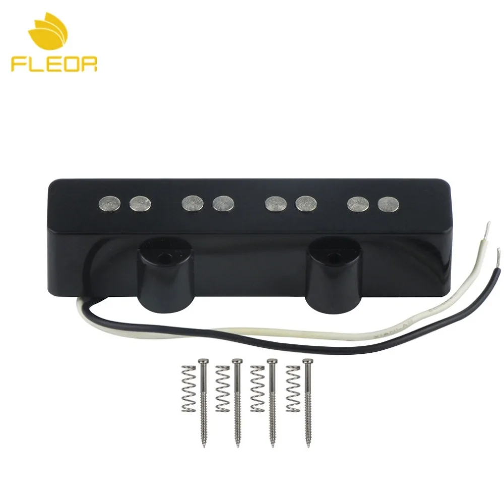 FLEOR Black Bass Pickup 4 струны открытый стиль керамический магнит для джаза JB бас гитары аксессуары, шеи или Моста Пикап выбрать