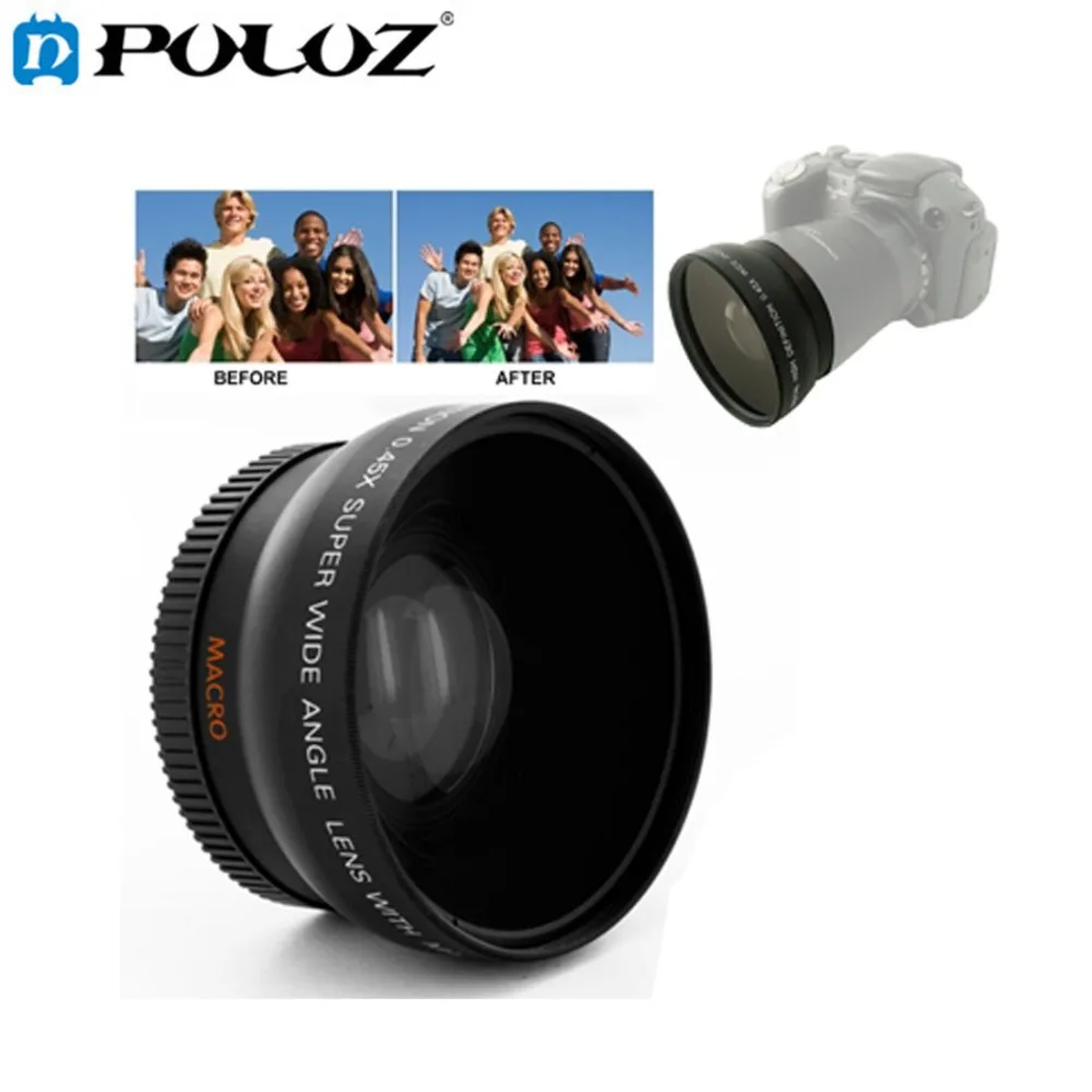 

0.45X 52mm Wide Angle Lens with Macro filter for Nikon D40 / D60 / D70s / D3000 / D3100 / D5000 / Canon / Sony 52MM DSLR Camera