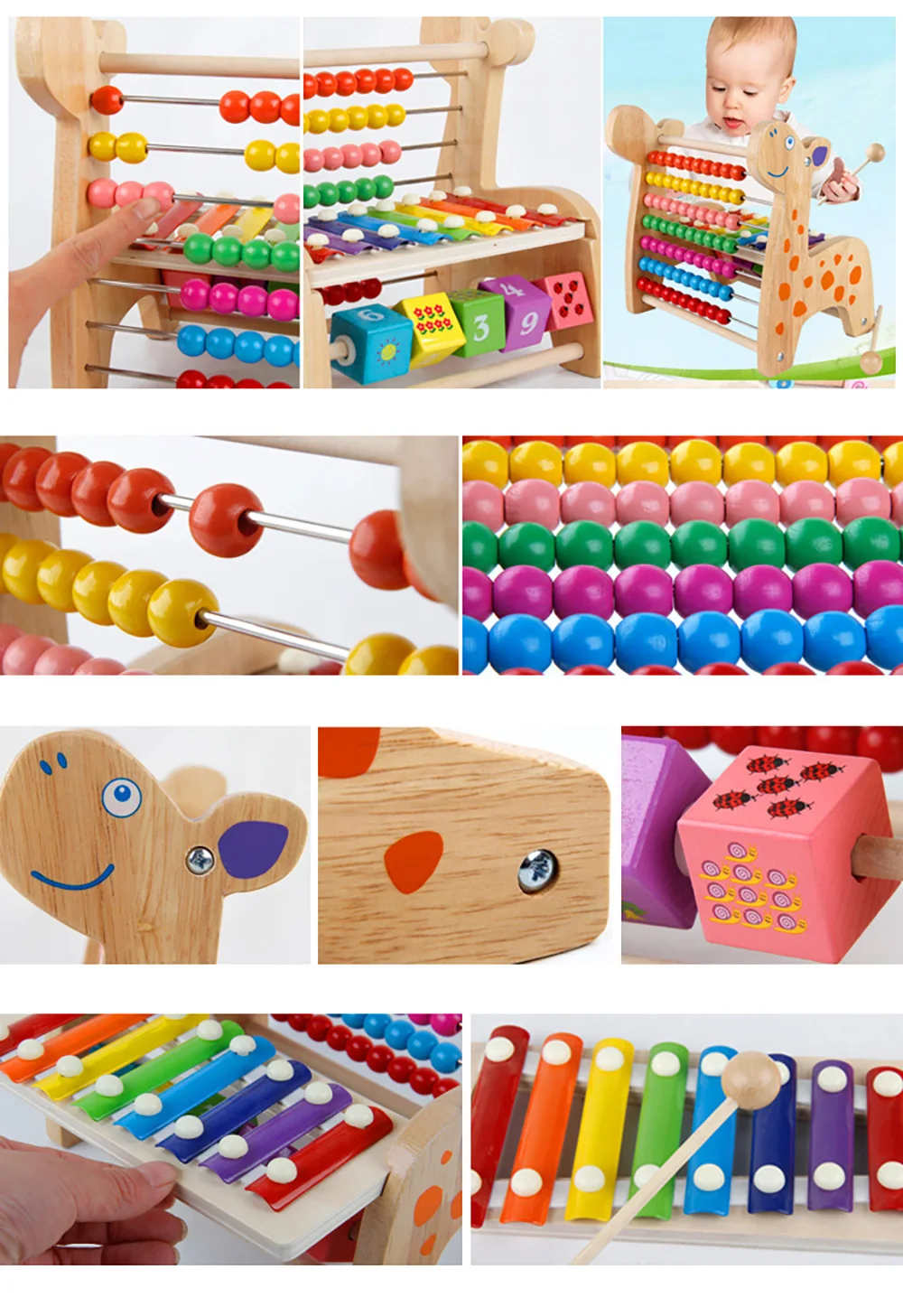 Детские деревянные игрушечные счеты, маленький калькулятор ручной работы, обучающая детская игрушка для раннего обучения математике, подарки