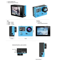 Action Camera EKEN H8 PRO Remote Controller Ultra HD 4K Ambarella A12 WiFi 170D Helmet action Cam go waterproof pro Sport camera
