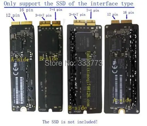 PCI Express PCI-E 4X M.2 NGFF м ключ к 2013 Apple Macbook SSD конвертировать карты для a1502 A1465 A1466