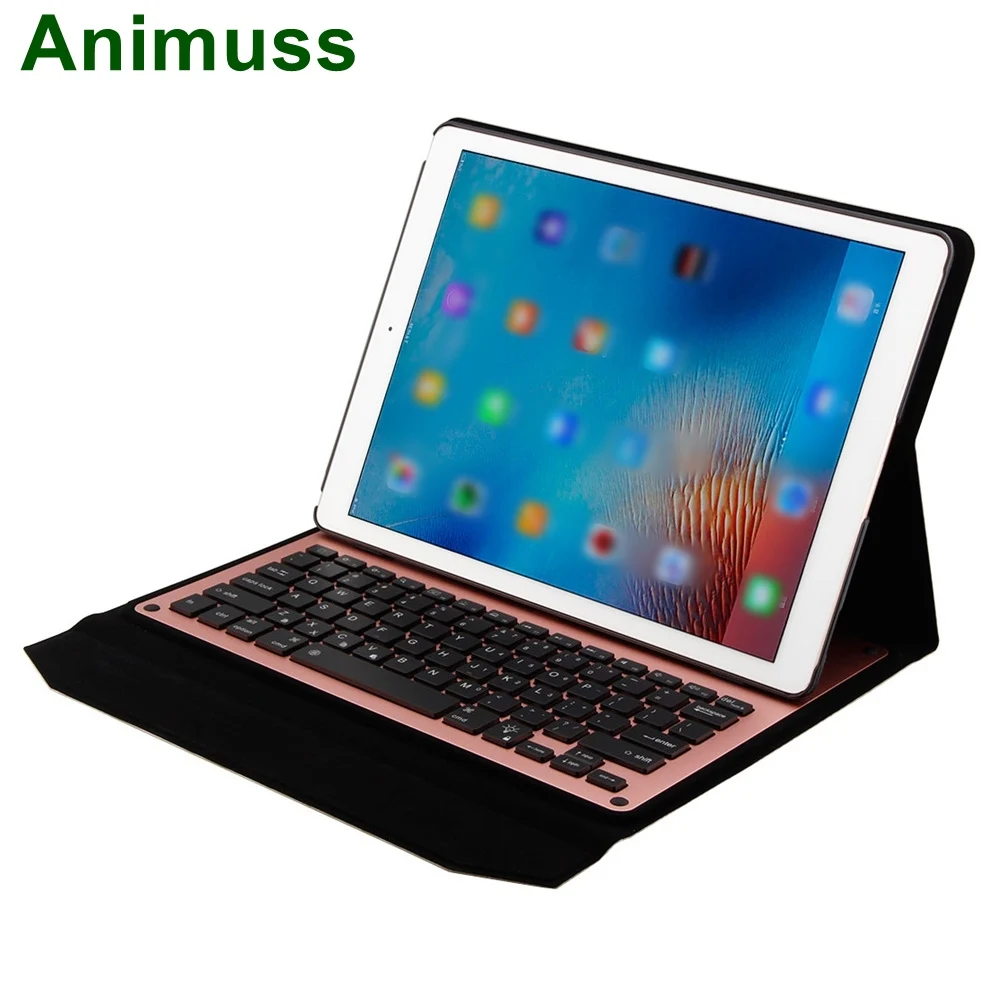 

Animuss 7 Colors LED Foldable PU Leather Case Backlit Wireless Bluetooth Keyboard For iPad Pro 12.9